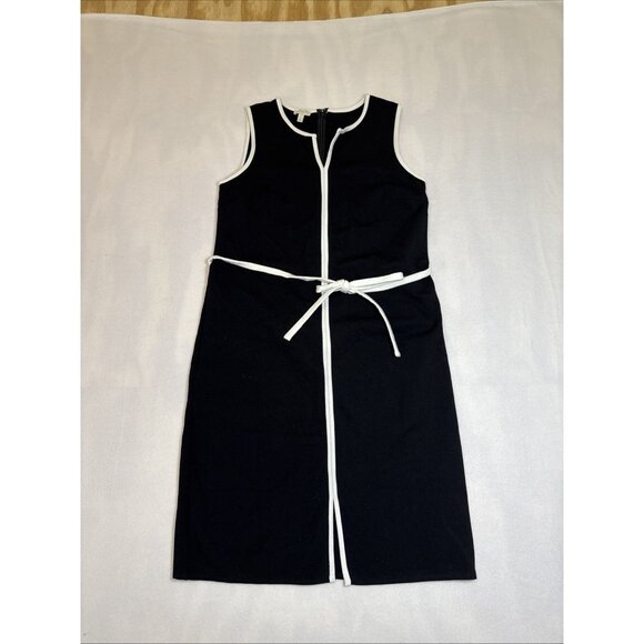Talbots Dresses & Skirts - Talbots Dress Women's 8 Black White Ponte Sheath Short Sleeve Office